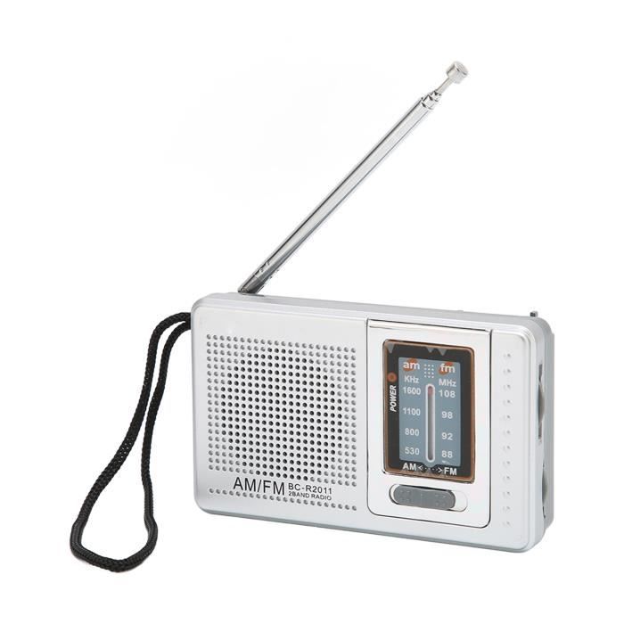 Zerone radio portable Radio de poche portable AM/FM classique Design  élégant gris argenté Radio à piles pour la maison - Cdiscount TV Son Photo