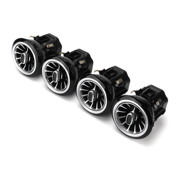 ZJCHAO Turbo Air Vent 4pcs 64 couleurs avant LED Turbine Air Vent Kit