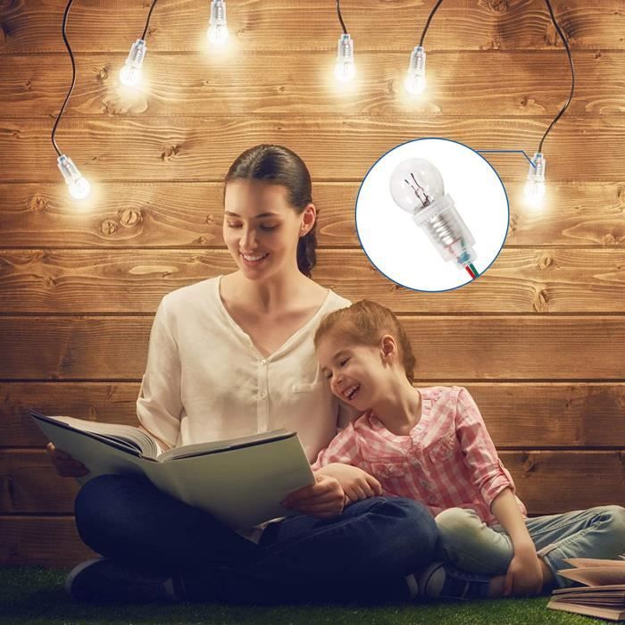 Douille E10 1/4 Lot De 30 Douilles Ampoules E10 - Pour Expériences électriques Ampoule E10 220v