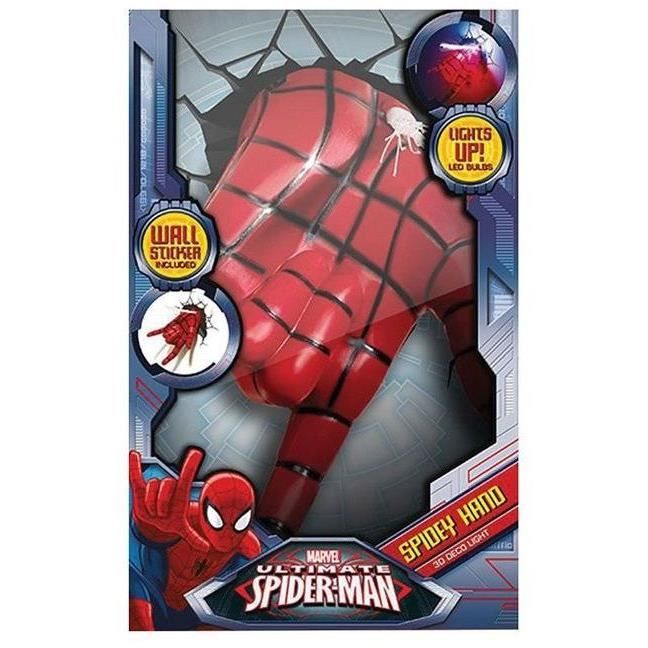 Lampe 3D Spiderman Miles Morales Marvel - LED, Autocollant Mural, Alimentation Batterie