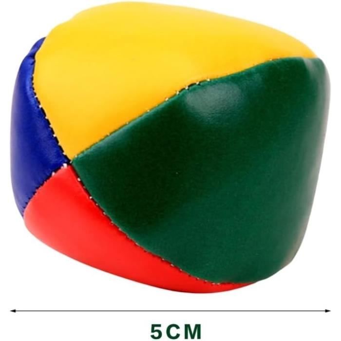 Relaxdays Balle de jonglage lot de 5, professionnels, amateurs, balles molles, enfants, adultes, 6,5 cm, multicolore - Jeux - Jouets