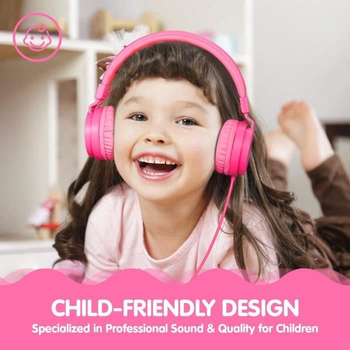 ®Pliable On Ear Casque Audio Enfant,Réglable Léger Écouteurs Pour Enfants  Pour Ttéléphonesphones-Iphone-Tablettes-Ipad-Pc-Mp3[H410]