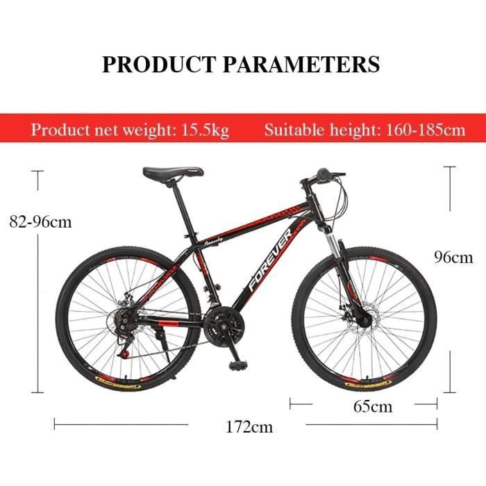 V lo Vtt Aluminium 24 26 Pouces D railleur 21 Vitesses Freins