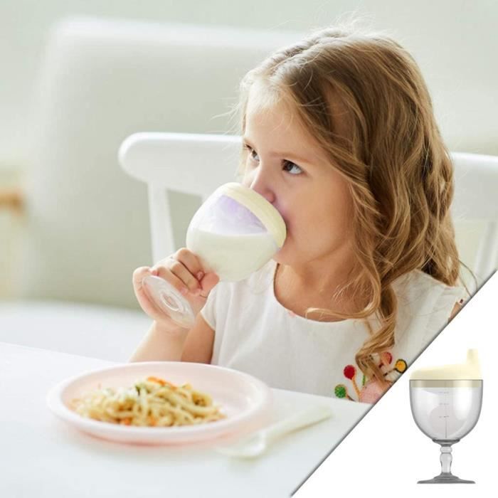 Verre à vin en forme de petit déjeuner créatif tasse de lait enfants bébé  apprentissage bouteille deau potable tasse de bec d - Cdiscount  Puériculture & Eveil bébé