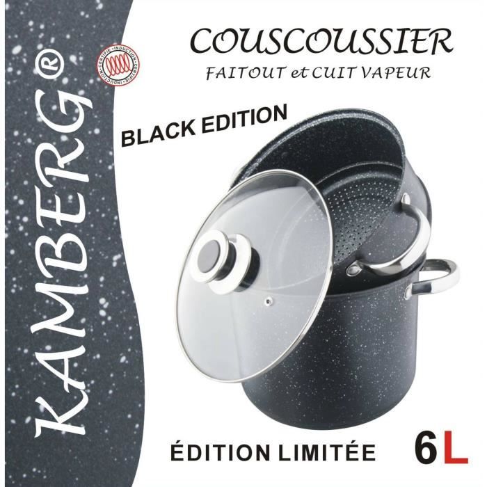 COUSCOUSSIER 6 L. INOX BLACK EDITION KAMBERG® – KAMBERG FRANCE