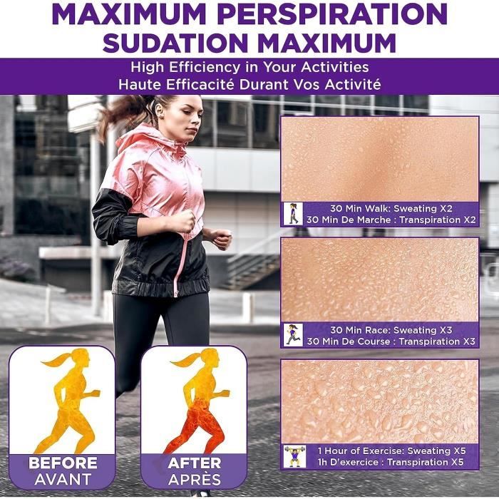 Legging de Sudation Femme Marque Taille Haute Slim Accessoire de Fitness Ventre Plat Marron Fonce Marron fonce Cdiscount Sport
