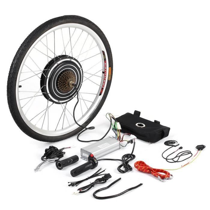 26 pouces velo montagne modifie voiture electrique kit roue avant 48v 1000w electrique roue arriere Cdiscount Auto