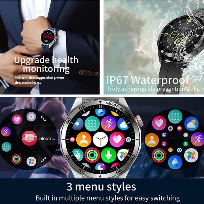 RUMOCOVO Pour Android IOS homme montre intelligente hommes GPS Fitness ...