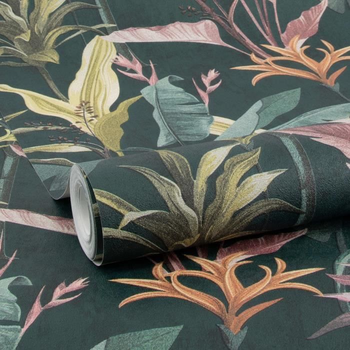 Papier peint intissé Vintage Botanique 1005 x 52cm Multicolore ...