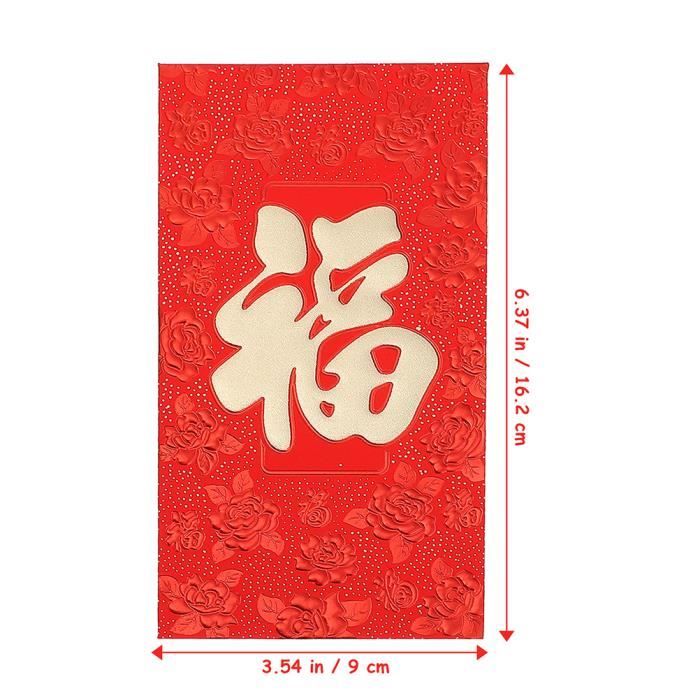 60pcs Nouvel An Enveloppe rouge Enveloppe chinoise Festival de Printemps  rouge Poche rouge Nouvel An Ornement - Cdiscount Beaux-Arts et Loisirs  créatifs
