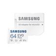 SAMSUNG Carte mémoire Micro SD SDXC EVO PLUS 64Go MB-MC64KA/EU130Mb/S 2021 ideal pour téléphone portable smartphonetablette etc.-2