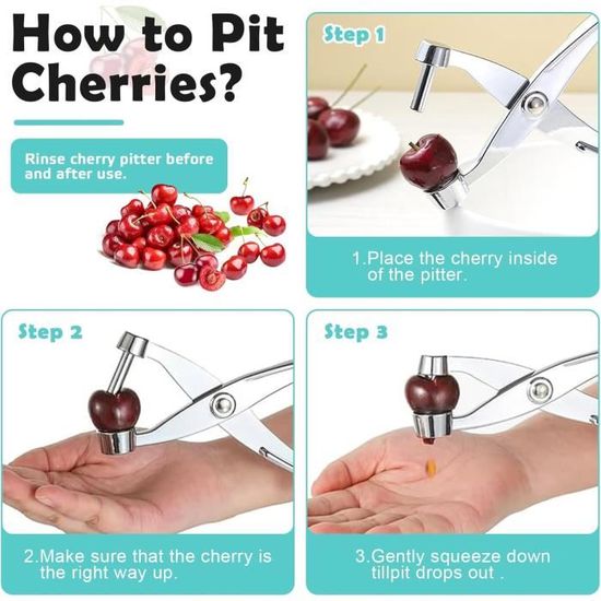 Denoyauteur Prune Dénoyauteur U00e0 Cerises En Acier Inoxydable Outil De D Noyauteur De Queue De Cerise 746526