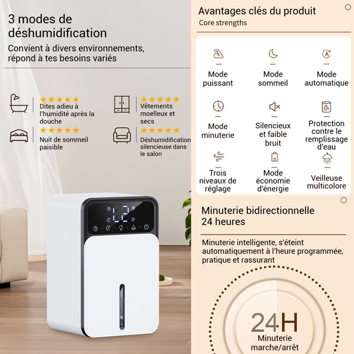 Humidificateur D'air Intérieur Connecté Lanaform H-200C | Médipost - Matériel Médical