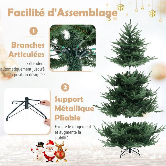 Uisebrt 240Cm Sapin De Noël Artificiel Lumineux - Arbre De Noël Avec Led Changement De Couleur