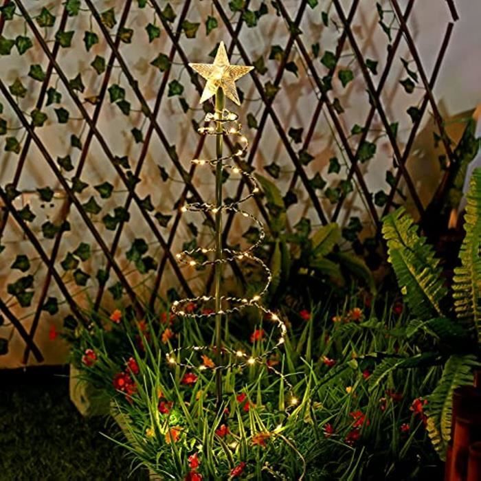 Decoration Noel Exterieur Solaire, Arbre De Noël Solaire En Spirale En  Métal Avec Led, Guirlande Lumineuse De Noël Avec 3 Mod[H3838] - Cdiscount  Maison