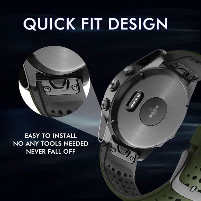 Bracelet Fenix 6-Fenix 6 Pro de 22 mm de Largeur pour Garmin Fenix 6-Fenix  5-Fenix 5 Plus-Fenix 6-Fenix 6 Pro-Forerunner 935-Fo A369 , - Achat/vente  bracelet de montre - Cdiscount