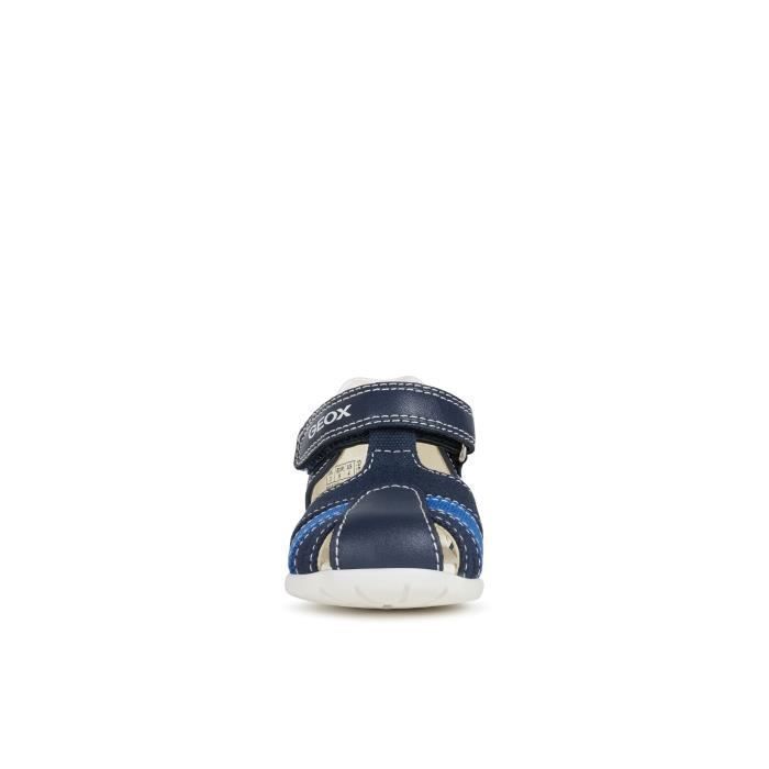 Geox Sandale Bébé Garçon Elthan - En Cuir Avec Semelle Caoutchouc