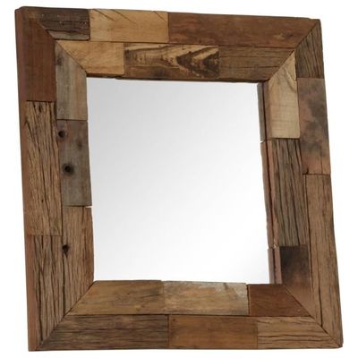Miroir de sécurité à cadre en bois ⭐ Taille 120x50cm