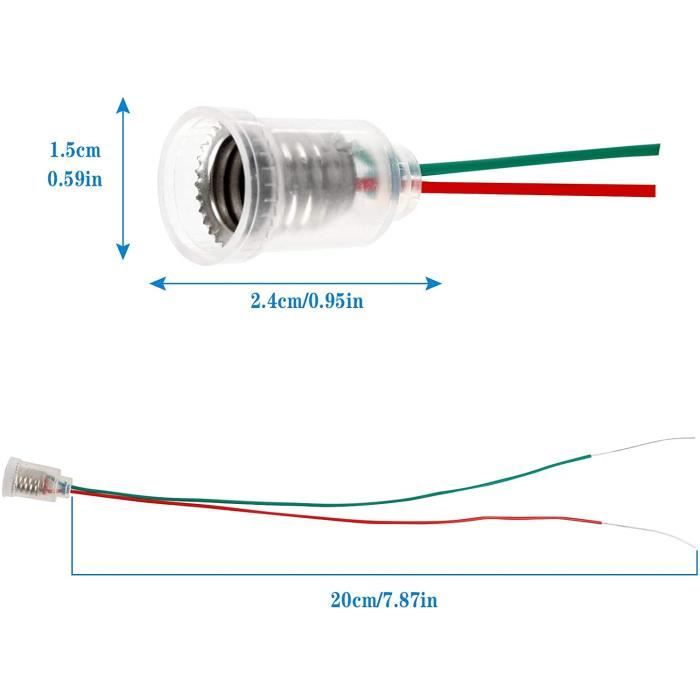 25 Pezzi Mini Lampadine Presa Base Luce E10 Supporto Base Lampada Accessori Per Esperimenti