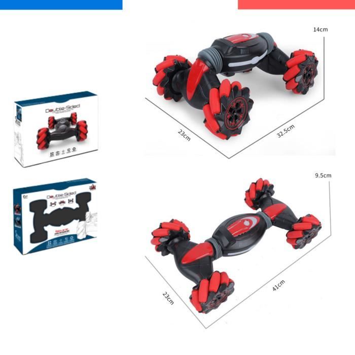Voiture t l command e avec montre Double Sided Car Rouge