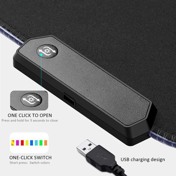 Cabling - CABLING®RGB Tapis de Souris Gaming Surdimensionné LED