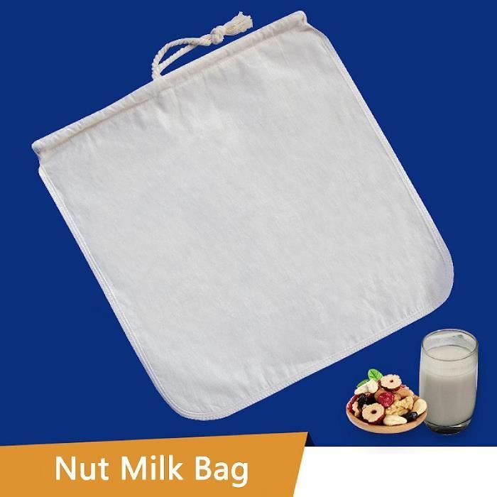 Sac à lait pour noix réutilisable, sacs au fromage, sacs en tissu