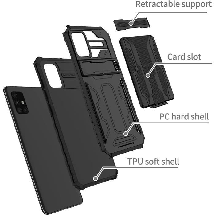 Cadorabo Housse compatible avec Samsung Galaxy A51 4G / M40s - Coque de  protection bicolore en silicone TPU et dos en verre trempé