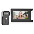 EBTOOLS Interphone vidéo 7 pouces TFT Vision nocturne sonnette carte d'identité sécurité interphone caméra vidéo porte-0