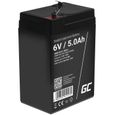 GreenCell®  Rechargeable Batterie AGM 6V 5Ah accumulateur au Gel Plomb Cycles sans Entretien VRLA Battery étanche Résistantes-0