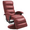878Magasin•)Fauteuil Chair Esthétiquement|Fauteuil inclinable TV Rouge bordeaux SimilicuirDimension65 x 101 x 100 cm Ergonomique Con-0