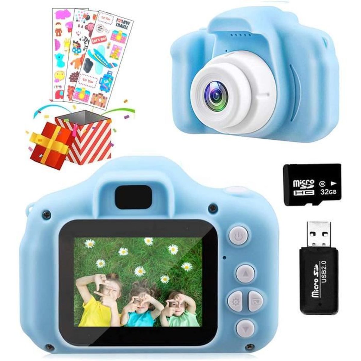Appareil Photo Instantané Pour Enfants – écran 2,4", Vidéo 1080P, Impression Sans Encre + 3 Rouleaux Papier