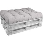 BEAUTISSU HOME STYLE Beautissu ECO Style Coussin d'assise pour Canapé en Palette 120x80x15cm – Gris clair - Extérieur Euro Palette