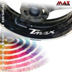 MAX FC 4 Stickers de Jantes TMAX - ARGENT - pour T-MAX 500 530 Sticker Autocollant Adhésif liseret
