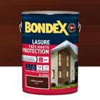 Bondex - Lasure pour Bois Très Haute Protection 8 ans - Satin Chêne Foncé - 5L