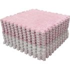 SURENHAP Tapis de sol emboîtable en mousse pelucheuse Tapis de sol en mousse en peluche, 10 puericulture d'eveil Rose Blanc