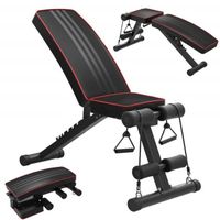 Banc de Musculation Pliable - Tabouret Fitness Multifonctionnel - Table Trainer Réglable - Charge 250 kg