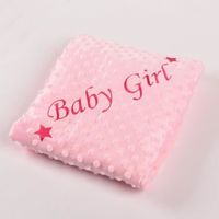 Couverture brodée pour bébé - Cadeau de grossesse - Bébé garçon - Bébé fille (Baby Girl (Pink))