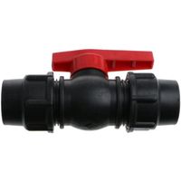 20mm - 25mm - 30mm Tuyau d'eau raccord de vanne Rapide Tuyau PE robinets à tournant sphérique Accessoires Noir + Rouge [46]