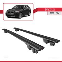 Compatible avec BMW X1 E84 2009-2014 HOOK Barres de Toit Railing Porte-Bagages de voiture Avec verrouillable Alu NOIR