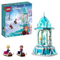 LEGO® Disney Princesse 43218 Le Manège Magique d’Anna et Elsa, Jouet Reine des Neiges avec Figurine Olaf
