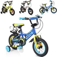 Vélo pour enfants 12 pouces Prince - BYOX - Roues d'entraînement - Garde-chaîne - Bleu