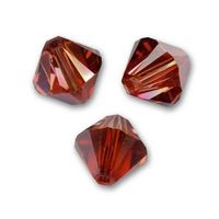 20 Perles Toupies cristal Swarovski® 6mm CRYSTAL RED MAGMA Xilion
