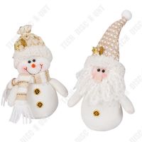 TD® 2 poupées naines de noël, bonhomme de neige, produits de décoration de noël, décorations de fenêtre, cadeau de noël