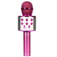 Machine Karaoké Portable Ankuka Avec 2 Micros Sans Fil – LED & Changement De Voix – Cadeau Enfant 3-18 Ans & Adultes