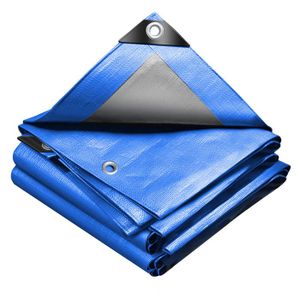 Bâche De Protection Tissu 4x8 M – Imperméable 270 G/m², Œillets Aluminium, Coins Renforcés, Idéale Camping, Jardin, Bois, Chantier