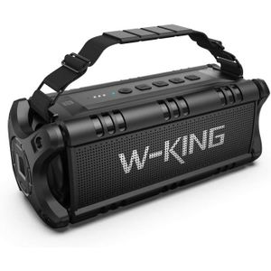 W-KING 50W Enceinte Bluetooth Portable & Batterie de Recharge 8000 mAh 70W Peak Son Stéréo et Basses Puissantes Autonomie 24 hrs，Haut-parleur Extérieur Étanche TWS Subwoofer Avec NFC 