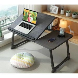 Table pour ordinateur portable, Table de lit AUS BAMBUS, Pliable