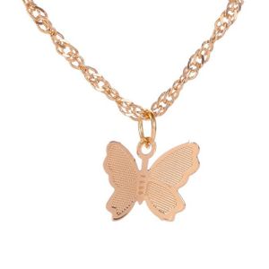 Geneic Parure de bijoux avec pendentif papillon et strass