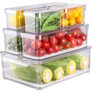 Boîte de rangement pour fruits et aliments, réfrigérateur à compartiment  portable, organisateurs de congélateur, bac à