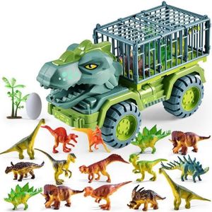 VOITURE - CAMION Transporteur de Voitures avec Oeuf et 15 Figurine Dinosaure, Dinosaure Jouet , Dinosaure Camion Jouet Enfant 3-6 Ans Garçon Fille